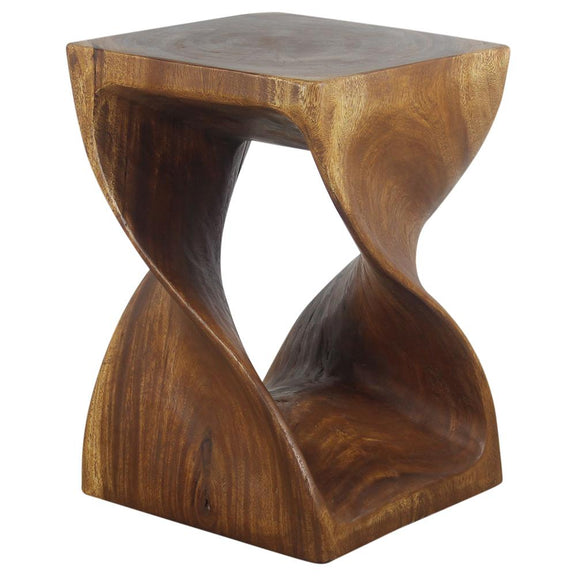 Haussmann® Original Wood Twist Stool 14 X 14 X 20 In High Walnut Oil - Haussmann Inc