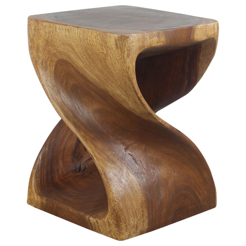 Haussmann® Original Wood Twist Stool 14 X 14 X 20 In High Walnut Oil - Haussmann Inc