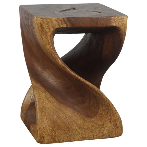 Haussmann® Original Wood Twist Stool 14 X 14 X 20 In High Walnut Oil - Haussmann Inc