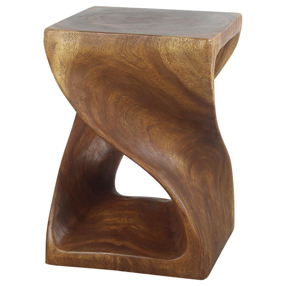 Haussmann® Original Wood Twist Stool 14 X 14 X 20 In High Walnut Oil - Haussmann Inc