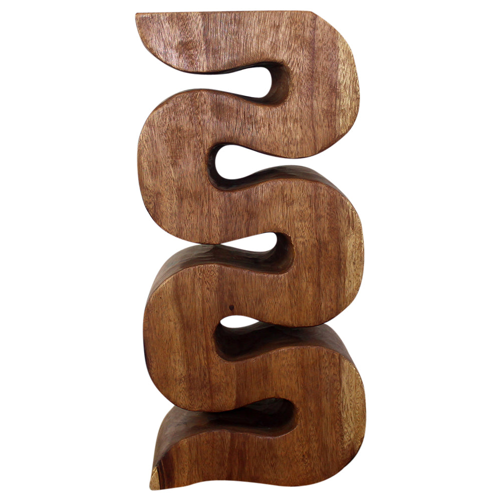 Haussmann® Wood Wave Verve Accent Snake Table 12x14x30 in H Walnut Oil