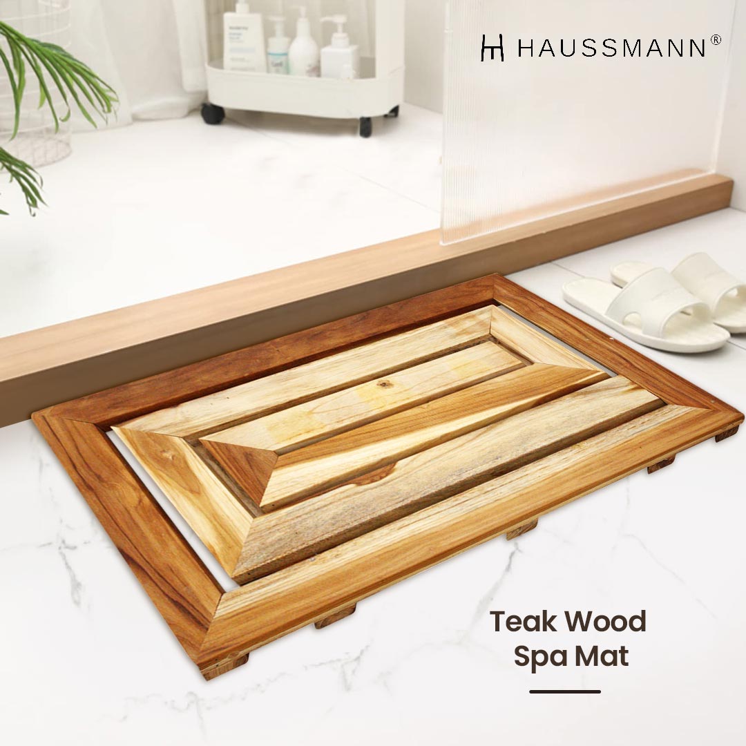 Haussmann® Teak Teak Maze Spa Mat 23.5 x 14 x 1.5 H Teak Oil