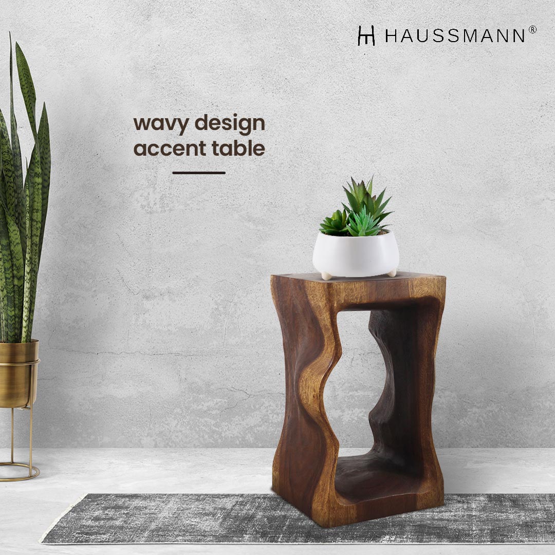 unique-handmade-original-wood-accent-table-wavy-design-walnut-brown